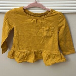 Carters Ruffle Hem Long Sleeve Shirt